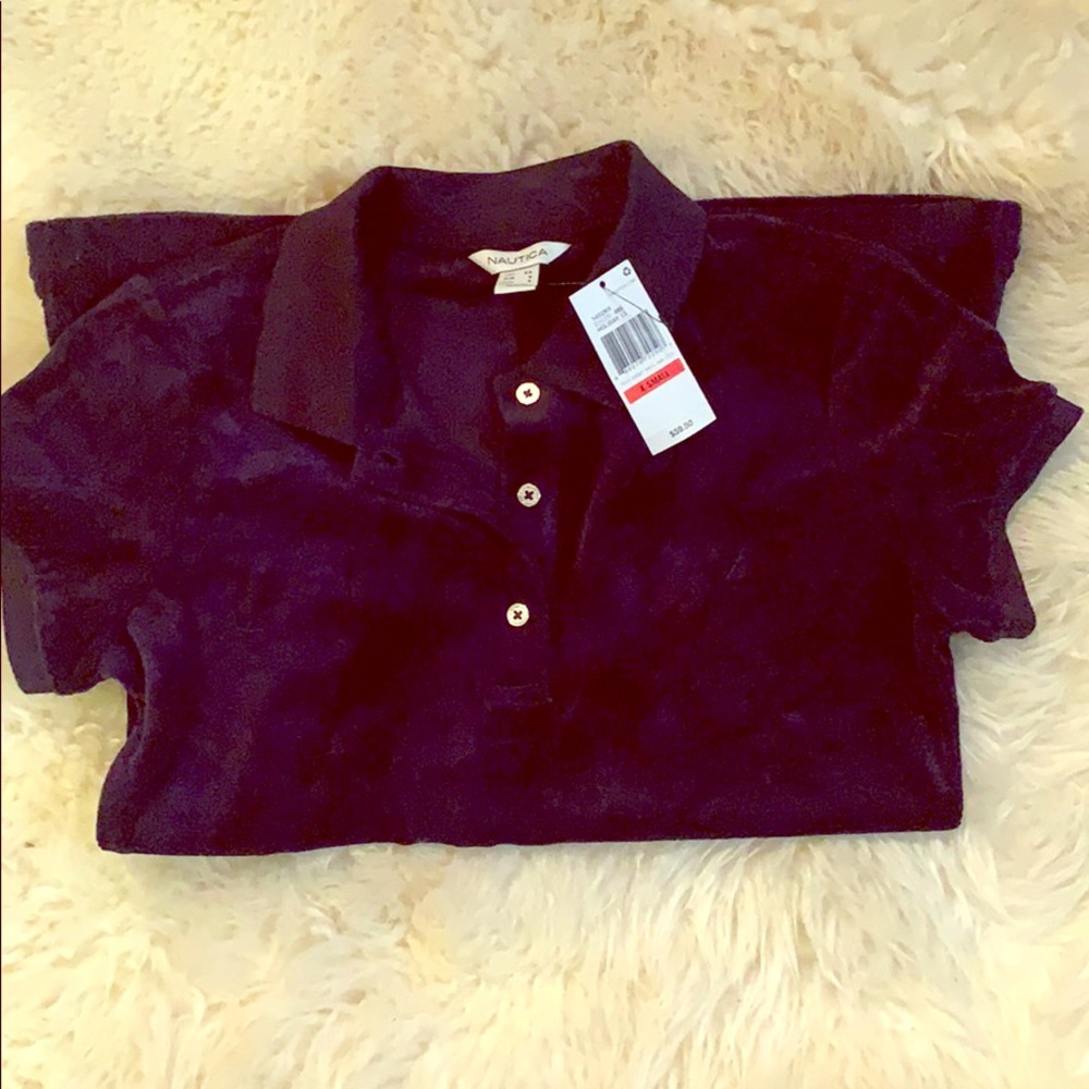 Dark Blue Velvet Nautica Polo